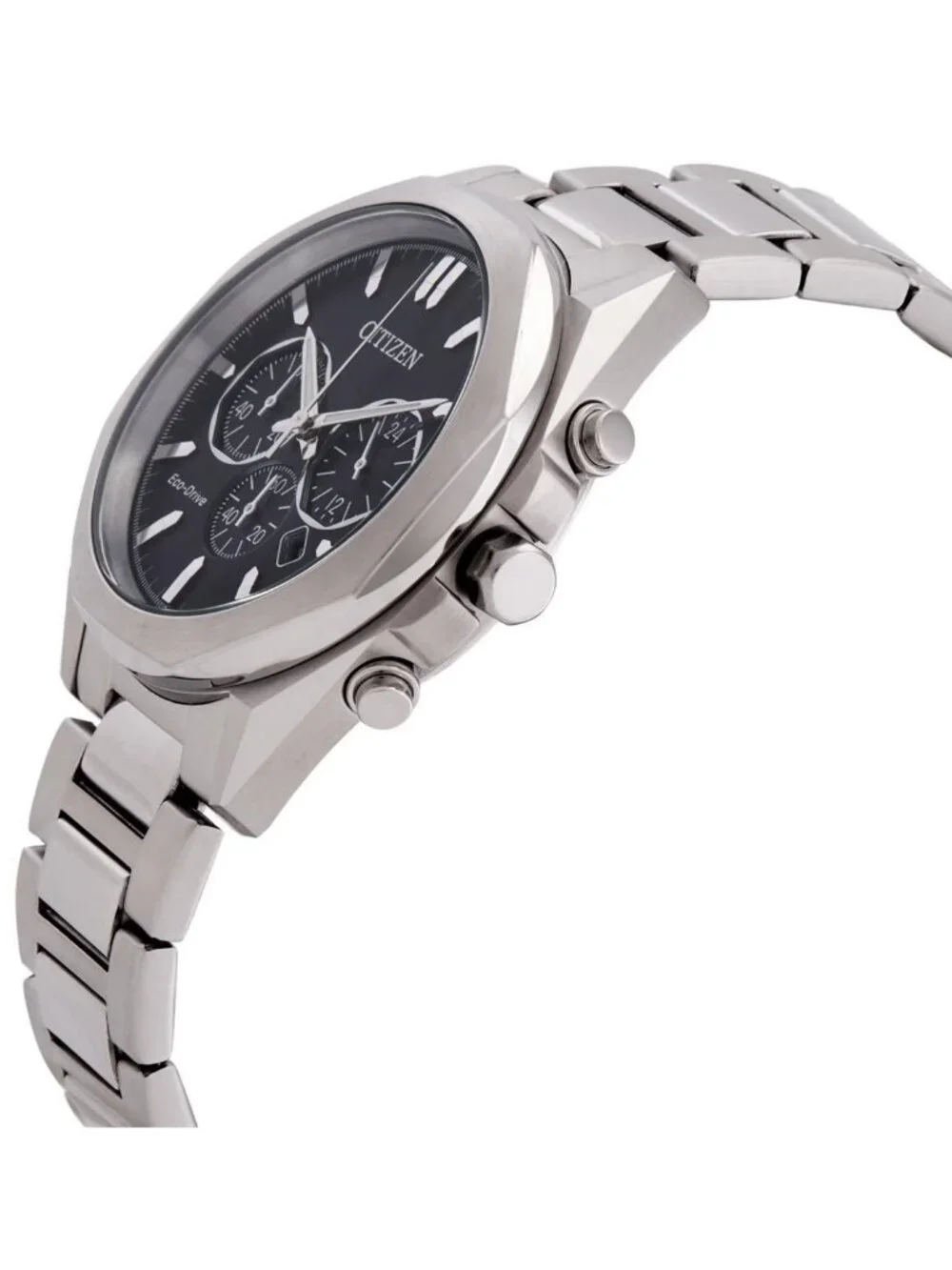 NWT Citizen Eco-Drive Chronograph Black Dial Men's Watch
